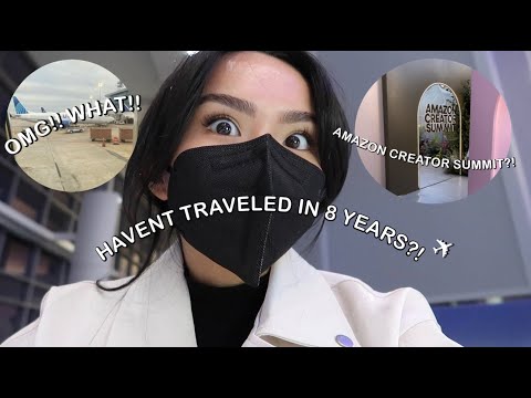 FIRST TIME TRAVELING IN 8 YEARS!? AMAZON CREATOR SUMMIT VLOG