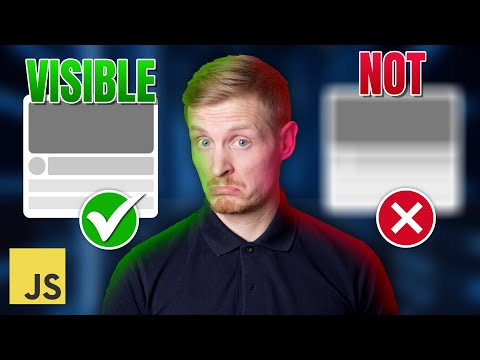 Do THIS to see if an element is visible! - JavaScript Tricks