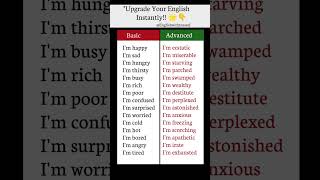 ✨ Stop Saying "I'm Happy"! | Upgrade Your English Instantly 🔥 #shorts
