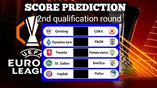 今日開催：UEFAヨーロッパリーグ予選2回戦 注目の試合予想・スコア予測