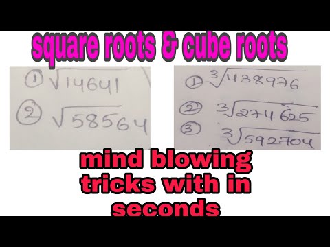 square &cube roots easy tricks with in seconds|maths tricks for compitative exams