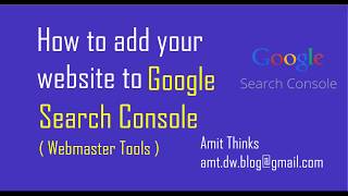 How to add your website to Google Search Console (Webmaster Tools)