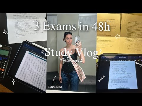 Surviving 3 Exams in 48h as an aerospace engineering student | realistic and intense study vlog