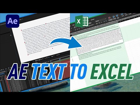Export After Effects Text to Excel | Find Certain Words & Update | Free After Effects Script!