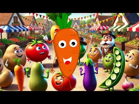 Ten Little Vegetables - Learn Vegetables with Nursery Rhyme and Kids Song with simple way