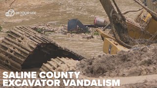 Saline County officials offering $28K reward for any information on excavator vandals