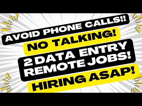 2 Data Entry Remote Jobs Hiring Now! No Talking Work From Home Jobs
