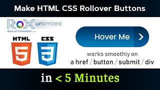Make HTML CSS Hover Buttons in less than 5 minutes