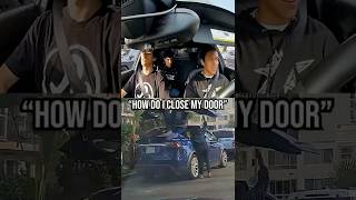 TESLA OWNER COULDN'T CLOSE HER DOOR 😂 #M240i #B58 #bmwmseries #dashcam #dashcamvideos #funny #tesla