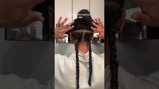 protective style with me on my natural hair ❤️ #naturalhairstyles #protectivestyles #flattwists