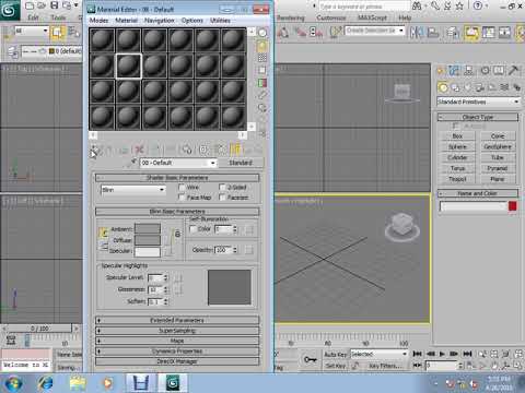 How To Apply Material in 3ds max 2014-3ds max Material Editor Tutorial