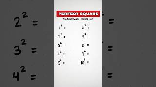 Perfect Square Numbers #mathteachergon #elementarymath #numbers