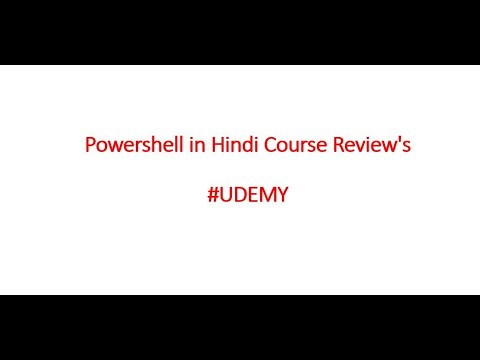 Udemy Powershell(Hindi) Course Reviews