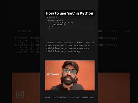 Python - Set keyword | Collections Part 2 #python #coding @programmatic.ly