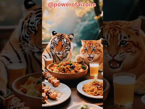 Crazy cat and Tiger. #aishorts #shorts #ytshorts #trendingshorts