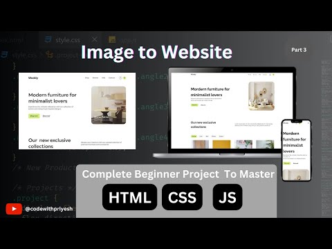 Image to Responsive E-com Website Using HTML CSS JS | Complete Css Tutorial from scratch | Part-3