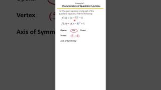 Quadratic Function Features Explained! | Vertex, Intervals, Domain & More 📈🧠 | Ex 1, Part 1