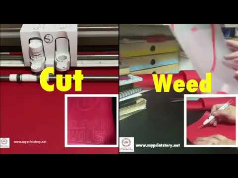 HOW TO CUT WEED HEAT TRANSFER VINYL