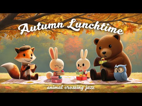 Autumn Lunchtime 🥗 Animal Crossing Ambience | Smooth and Cozy Jazz for Relaxation