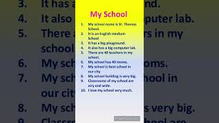 10 Lines on My School #shorts #myschoolessay #essay