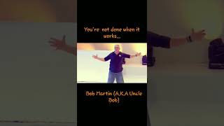 No one writes clean code first - Bob Martin (A.K.A Uncle Bob)