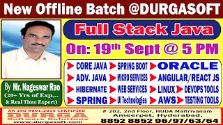 Full Stack Java Offline Training @ DURGASOFT