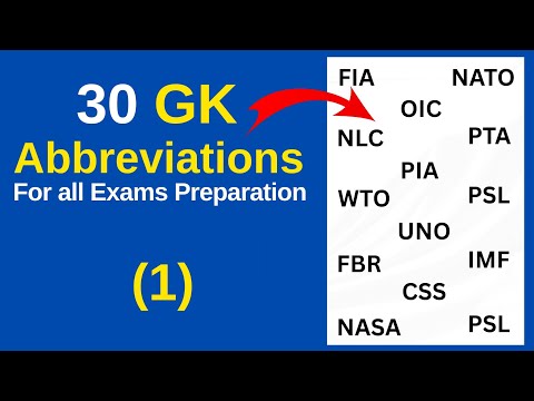 Abbreviation for Competitive Exams | General Knowledge Abbreviations | Abbreviation Words #gk #study