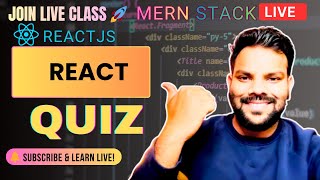 React Quiz  | Props, Components, Hooks (useState, useRef, useEffect) | Interview Practice