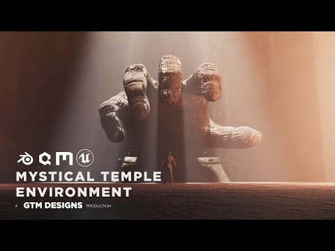 Mystical Temple Environment using Blender