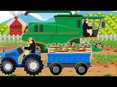 Farm Works: Growing & Harvesting Radishes - Factory for Packaging 🚜 | Vehicles Farm