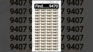 Can' You Identify the Hidden out the 9470 #brainchallenge #iqtes #brainteaser #brainbytes