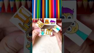 Diy Cute emojis 🟧💜#art #diy #papercraft #cute #thingstodo #tungtungtungsahur #squidgame
