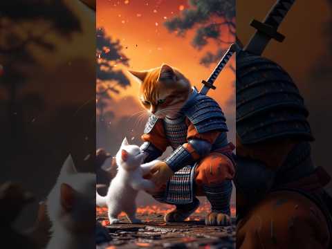 From Stray to Samurai #cat #catmemes #fyp #SamuraiCat #AnimeStyle #EpicJourney #CatWarrior #viral