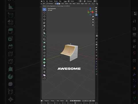 Change the profile of your bevel! 😳 #blender3d