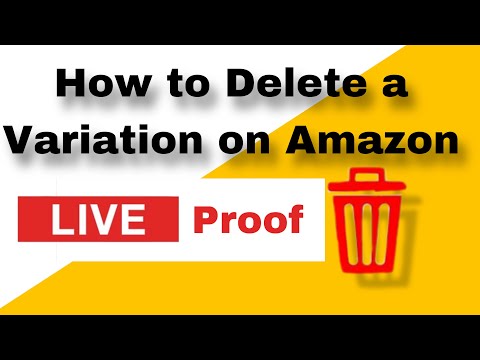 How to Delete a Variation on Amazon | How to Remove a Variation on Amazon