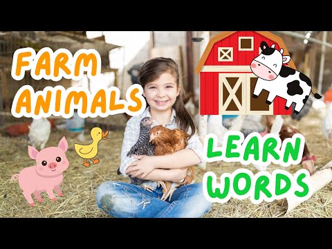 Learn Farm Animals | New Words for Toddlers and Babies | On the Farm | Animal Names #learnwords
