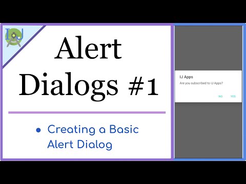 Creating an Alert Dialog (popup box) | #1