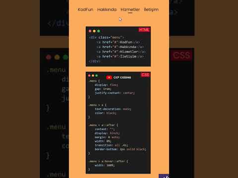 Animated Navigation Menu Bar Using HTML and CSS #shorts