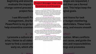 Project Manager Interview Questions and Answers (Pass Your Interview)