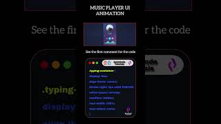 MUSIC PLAYER UI ANIMATION | HTML CSS & JavaScript | Modern Web Design Tutorial