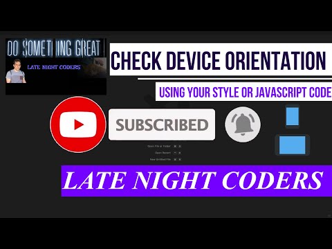 Device orientation check in your website using CSS or Javascript code