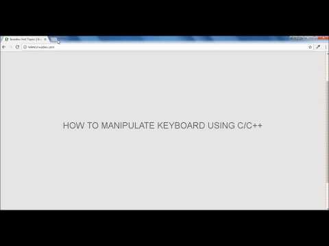 Manipulating keyboard using C/C++