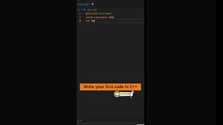 Write your first code in C++ || C++ basics #coding #shorts #cpp