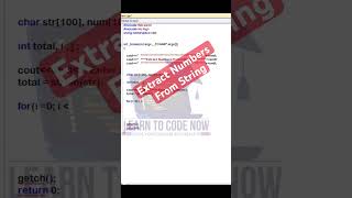 Extract Numbers from String C++ | Extract Numbers from String | #shorts #youtubeshorts #ytshorts