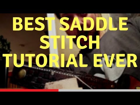 Saddle Stitch - Hand Stitching Leather Saddle Stitching DIY (Double Hand Stitching/Saddle Stitch)