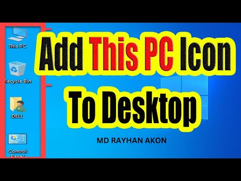 This Pc My computer Desktop Icons missing Add windows 10 desktop icon shortcuts #thispc