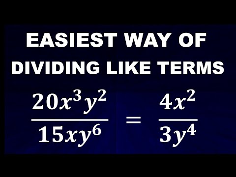 Made Easy: Algebraic Terms Division - How to Divide Algebraic Terms / Division of Algebraic Terms