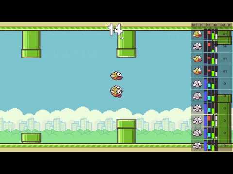 Neuroevolution of Augmenting Topologies (NEAT) on Flappy Bird!