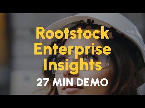 Rootstock Enterprise Insights Demo – Out-of-the-Box Analytics Dashboards