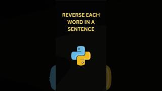 Reverse Each Word in a Sentence in Python